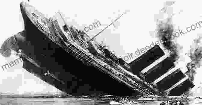 A Majestic Black And White Photograph Of The Titanic Ship On The Open Sea, With The Title 'Titanic Myths And Truths' Superimposed Titanic Myths Titanic Truths Serenity Stitchworks