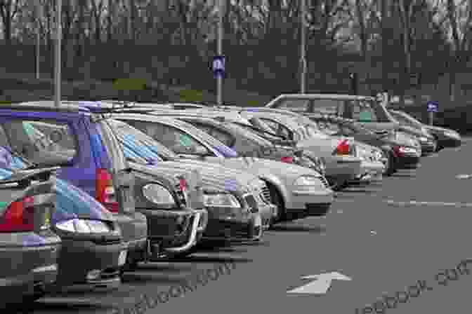 A Silver Car Parked In A Parking Lot. Colors Of Cars: Basic Colors