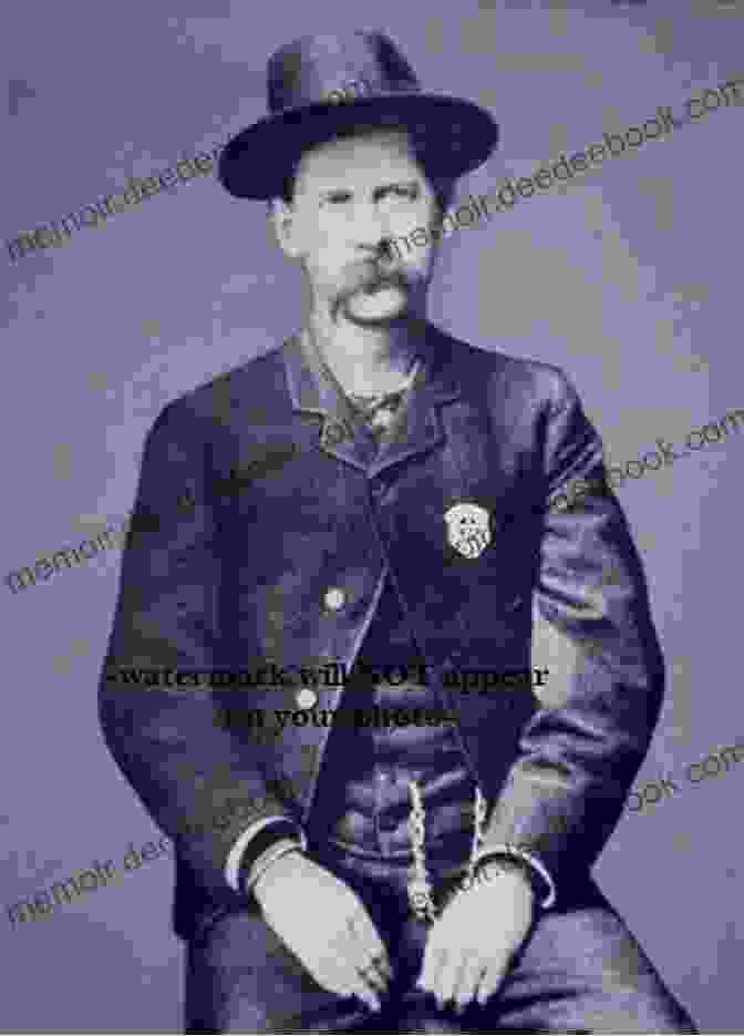 An Image Of Sheriff Wyatt Earp, A Rugged And Determined Lawman With A Sheriff's Badge And A Gun Belt, Standing In Front Of An Old Western Town. Detecting Danger: A Riveting Western Suspense (Capitol K 9 Unit 5)