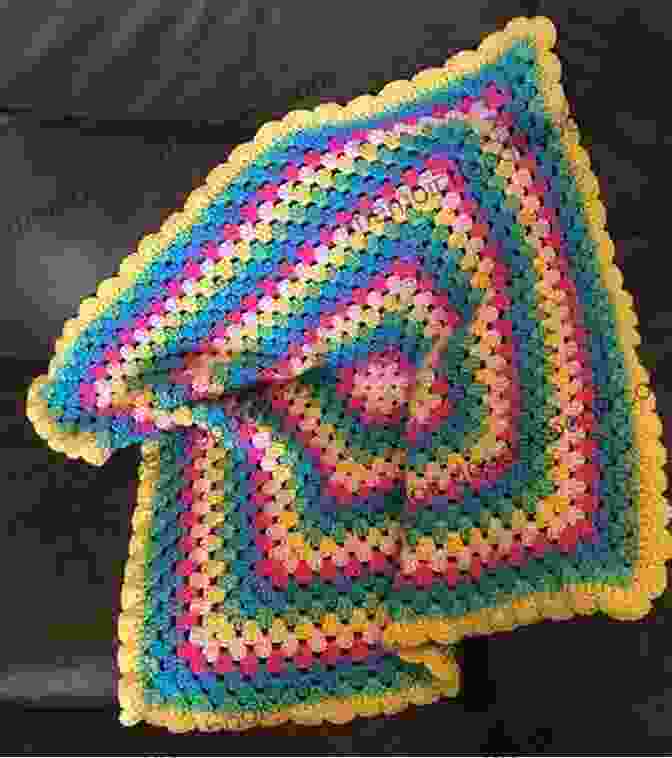 Crocheted Granny Square Blanket In Vibrant Colors DIY CROCHETING: COMPLETE GUIDE TO CROCHETING