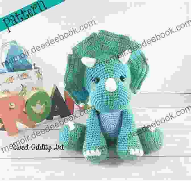 Crocheted Triceratops Dinosaur Toy With A Distinctive Frill And Colorful Spikes Dinosaurs Knitting For Beginners: Crochet Cute And Stunning Dinosaurs Toy For Kids