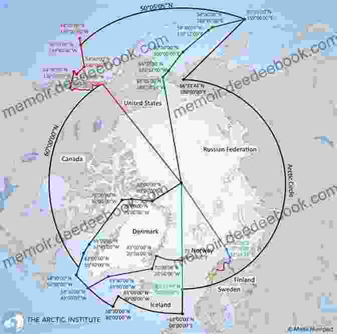 Map Of The Arctic Region, Highlighting Territorial Claims And Sea Routes. Polar Imperative: A History Of Arctic Sovereignty In North America