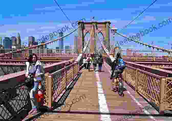 The Tapper Twins Walk Hand In Hand Across The Brooklyn Bridge, The Manhattan Skyline Stretching Out Before Them. The Tapper Twins Tear Up New York