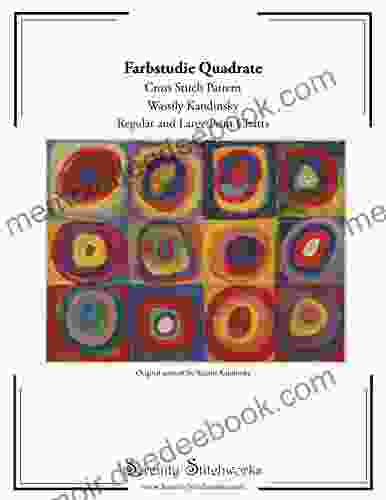 Farbstudie Quadrate Cross Stitch Pattern Kandinsky: Regular And Large Print Cross Stitch Pattern